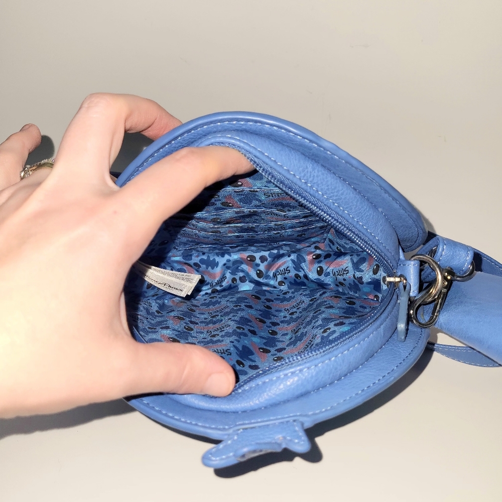New Disney Parks Loungefly Stitch Blue Crossbody Purse Bag - Picture 7 of 9
